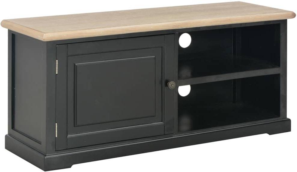 Mueble Para El televisor vidaxl de madera negro 90x30x40cm tv art 100x30x13cm