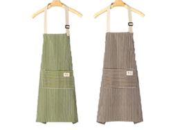 2 Unidades De Aventales De Cocina Ajustables Con 2 Bolsillos Para Hombre Y Mujer (rayas)
