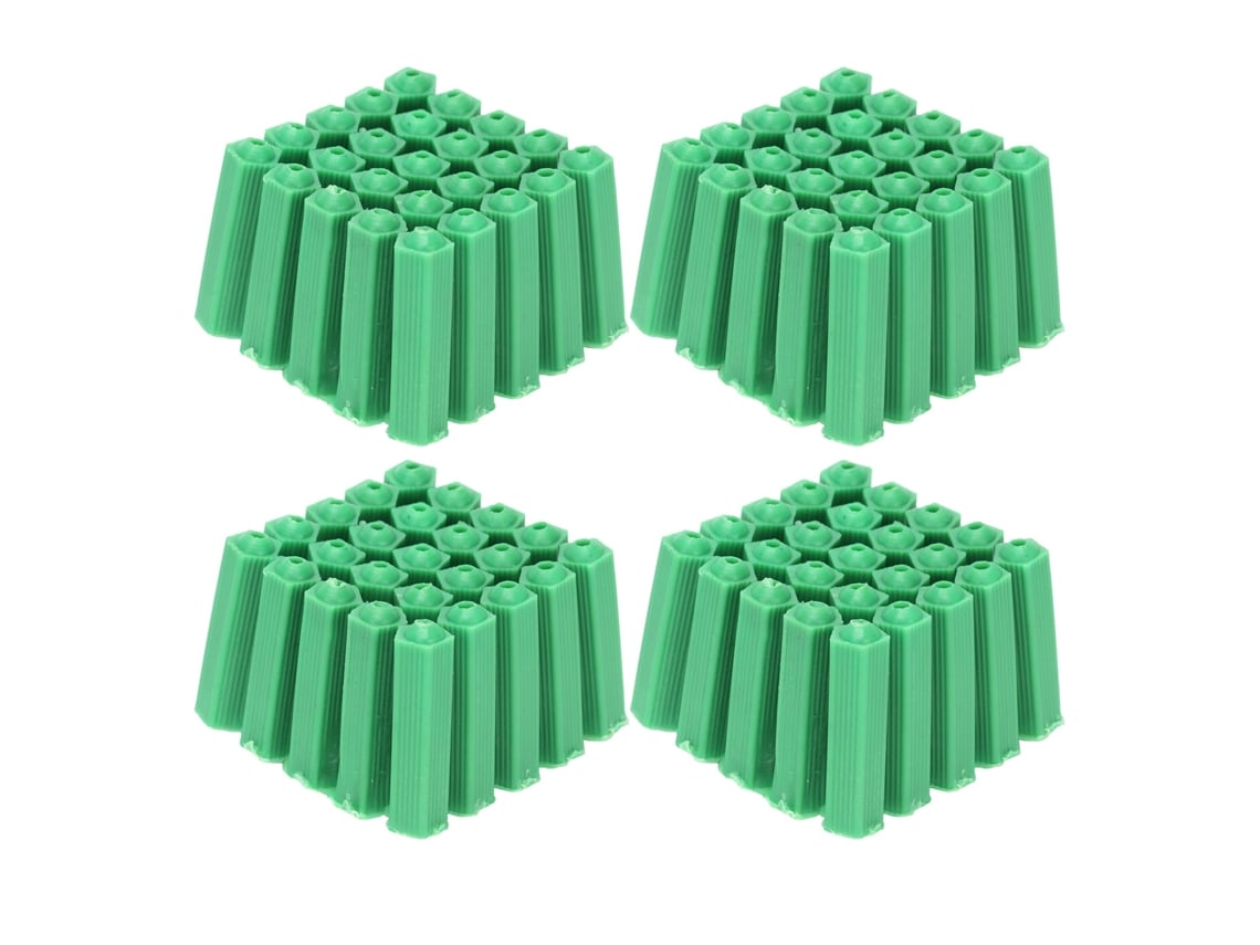 100 Piezas De Tubo De Expansión De Plástico Verde M6 Para Montaje En Pared - Accesorio De Fijación De Alta Resistencia
