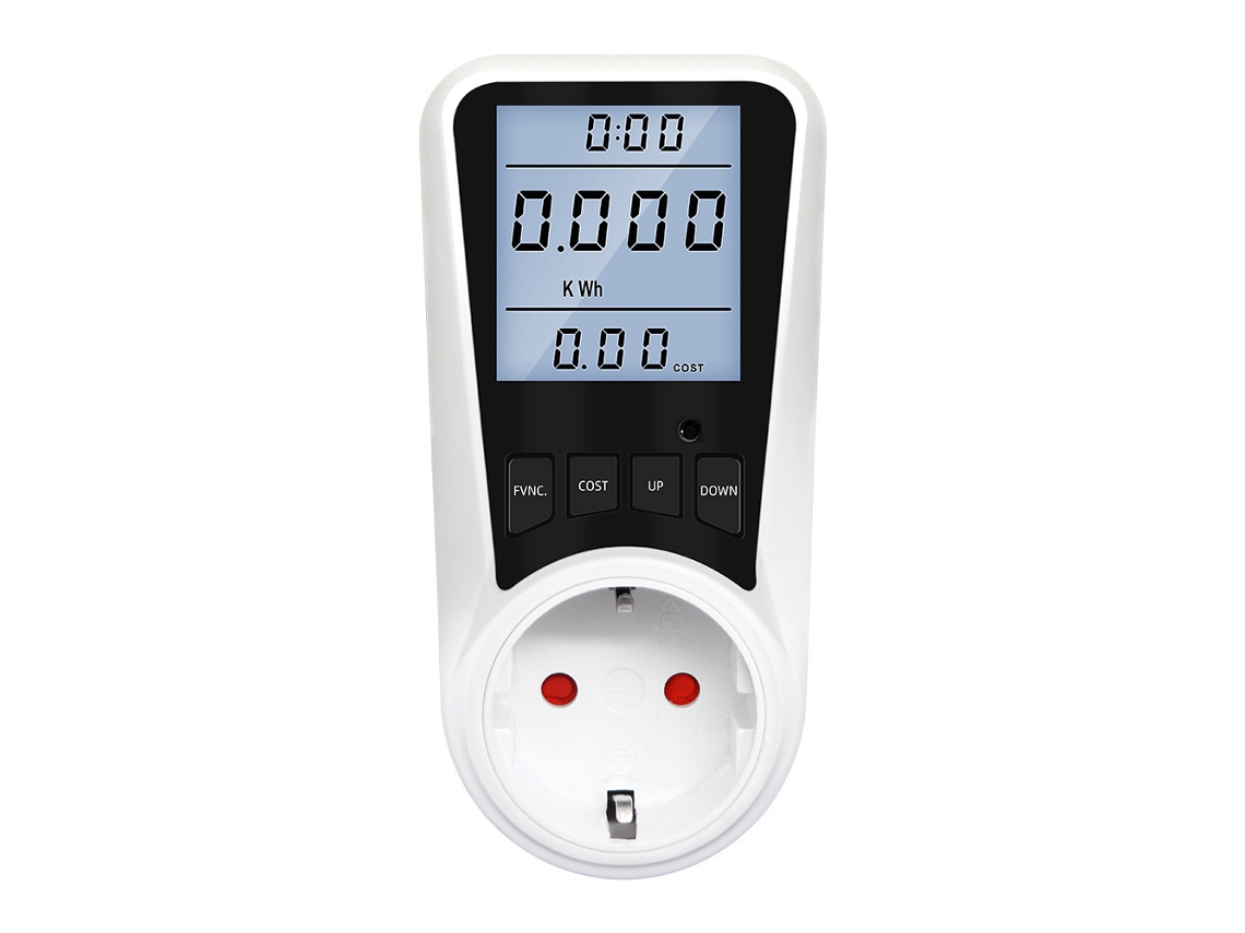 Monitor de ahorro de energía, medidor digital de energía con facturación avanzada, análisis preciso de voltaje, corriente y frecuencia, alerta de sobrecarga.