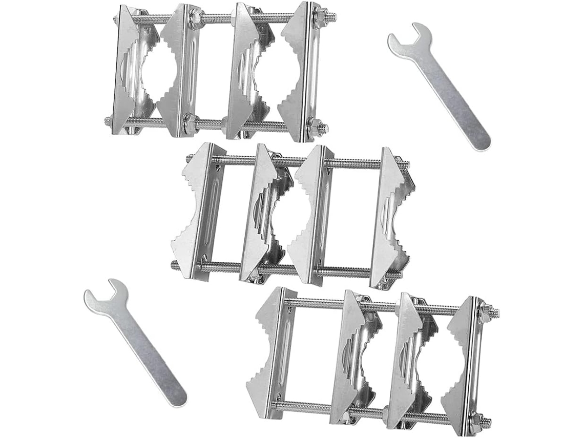 Juego De 3 Abrazaderas Dobles Para Mástil De Antena, Bloque De Mordaza En V, 5 Tornillos, Acero Inoxidable, Más Resistente Al Kit