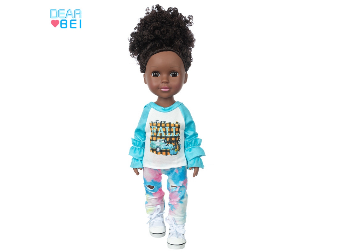 Muñeca De Vinilo De 35,5 Cm (14 Pulgadas), Piel Oscura Africana, Juguete Infantil, Bebé De Aspecto Realista.