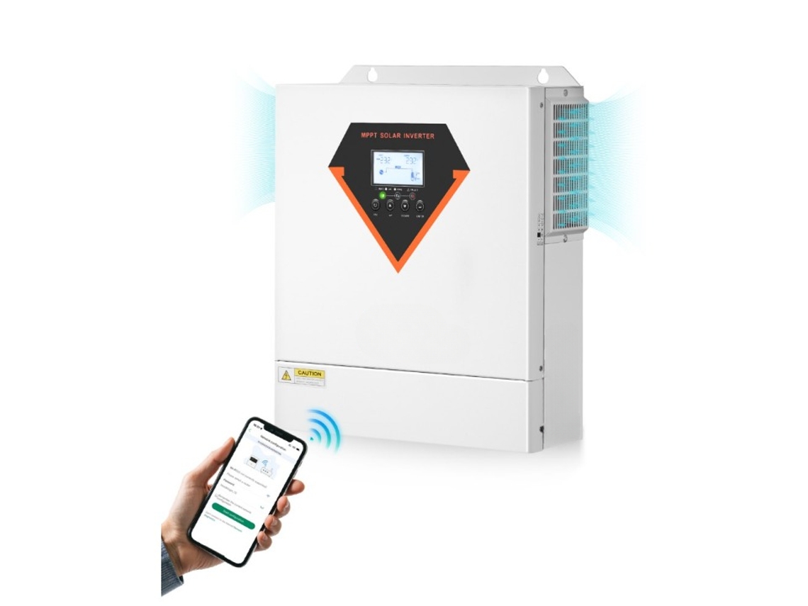 Inversor solar híbrido de 3500 W con wifi, MPPT de 100 A y monitorización Tekmaquinas