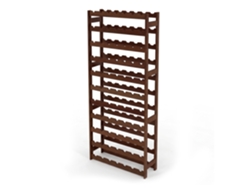Relaxdays Rack Para Vinhos, 77 Garrafas, Madeira De Nogueira, 166 X 72,5 X 25 Cm, Tintos E Brancos, Castanho Escuro