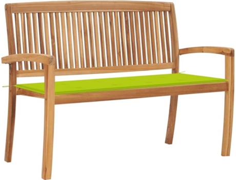 Banco de exterior VIDAXL Verde Teca (128.5x57.5x90 cm)