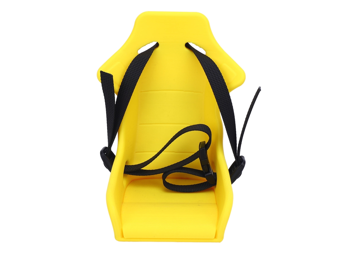 Portamuñecas Para Bicicleta Infantil, Bolsillo Frontal Con Correa Ajustable, Plástico Amarillo, Para Uso Exterior.