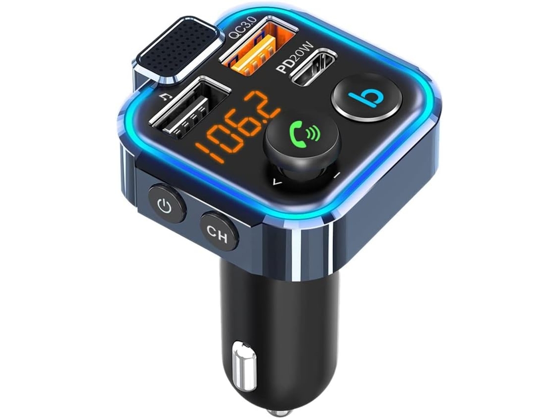 Adaptador De Cargador Usb Para Transmisor Fm De Coche