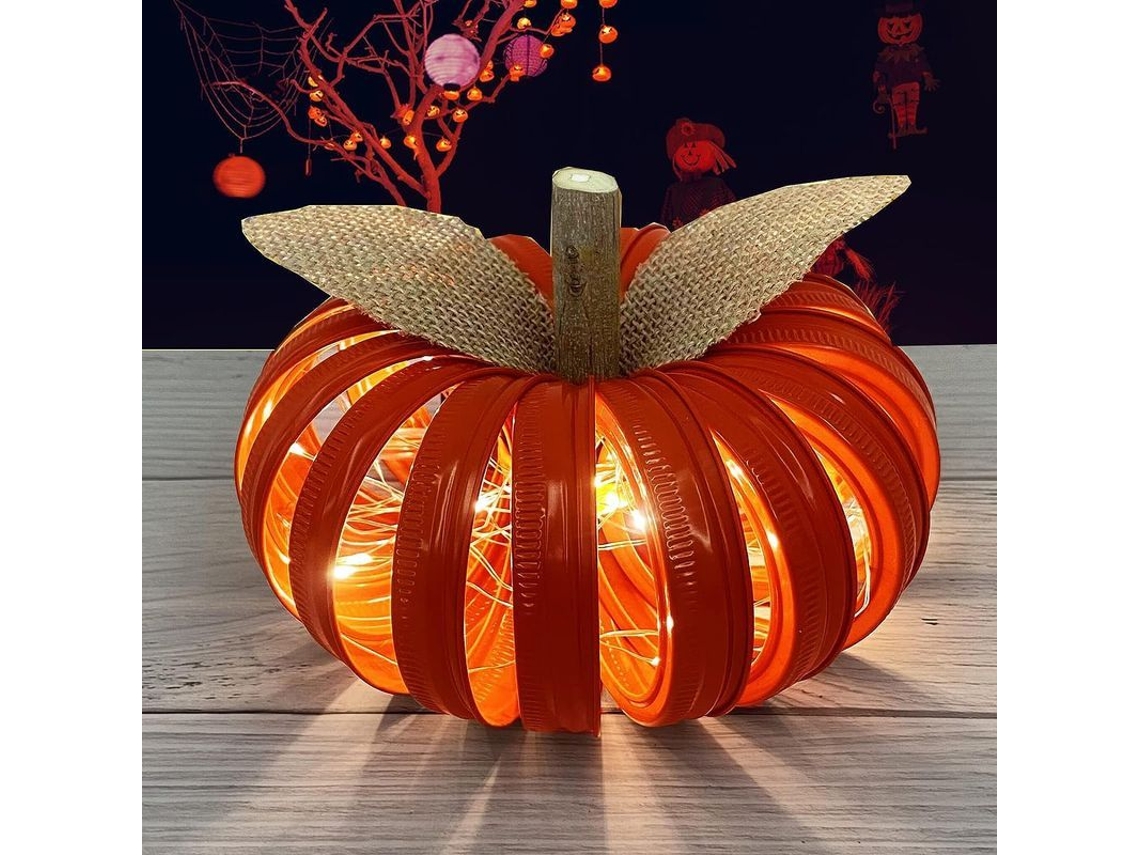 2026-decoración De Calabaza Con Luz Para Halloween, Operada Por Pilas, Decoración De Otoño