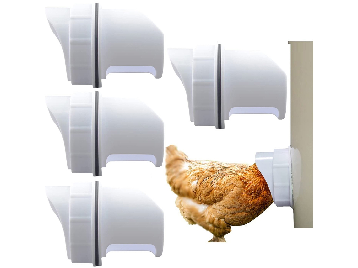 Comedero para pollos casero con 3 puertas | Sin marca