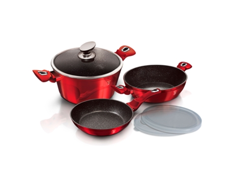 Baterías de Cocina BERLINGER HAUS (24cm - Aluminio Forjado - Rojo)
