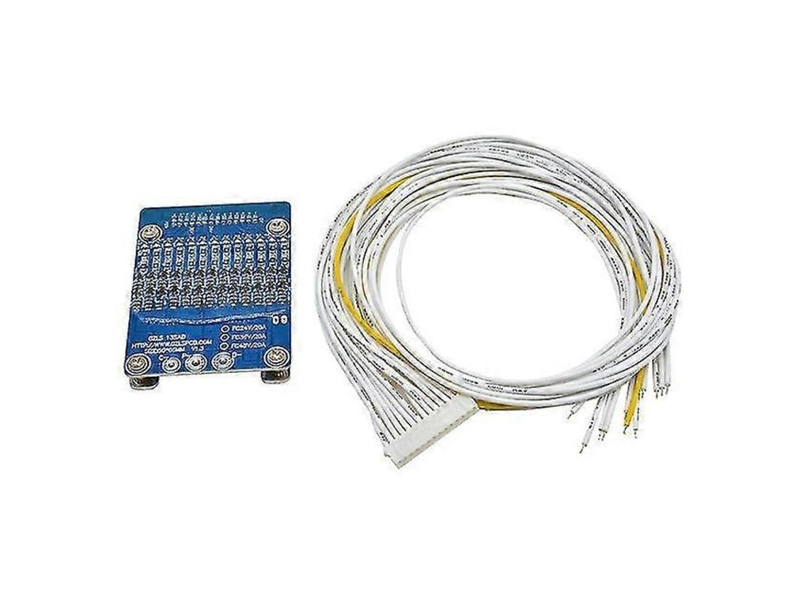 Placa De Protección Bms Para Batería De Iones De Litio De 13s 48v 20a Con Función De Balanceo Para Bicicleta Eléctrica De 10s 36v 15a/30a/35a/40a
