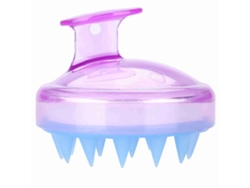 Cepillo De Masaje Capilar De Silicona Para Shampoo, Baño Y Lavado De Cabello, Color Morado