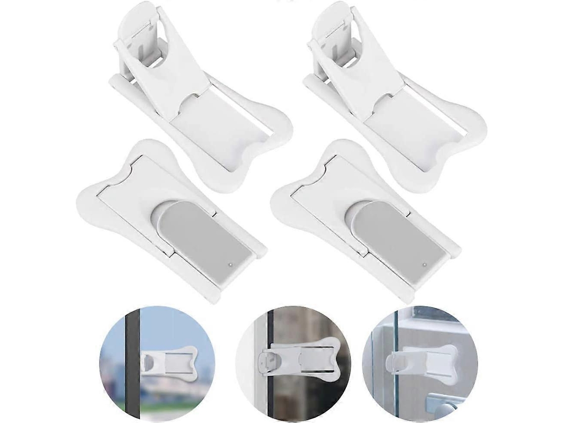 4 protectores adhesivos para puertas correderas de bebé (sin necesidad de taladrar) - Protección infantil
