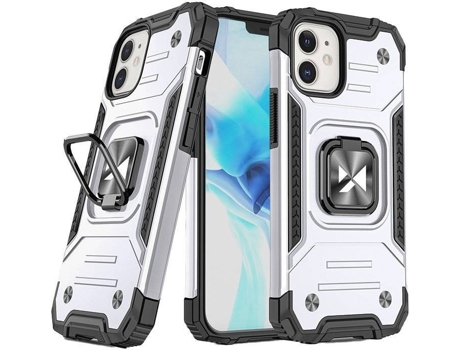 Carcasa iPhone 12 Mini LMOBILE con Anillo Plata