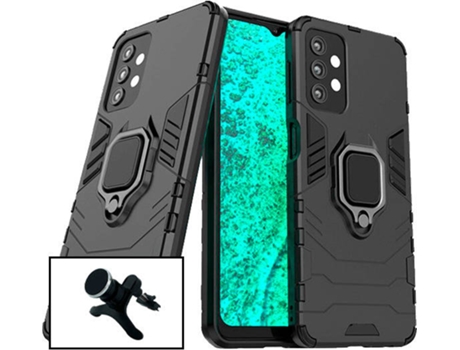 Carcasa + Soporte Samsung Galaxy M32 5G PHONECARE Military Defender Negro 9688