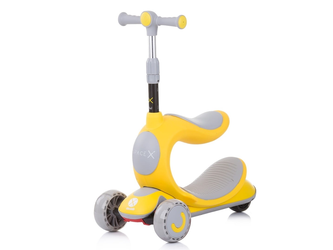 Patinete CHIPOLINO Space X 2 en 1 de Amarillo (Edad Mínima Recomendada: 3 años)