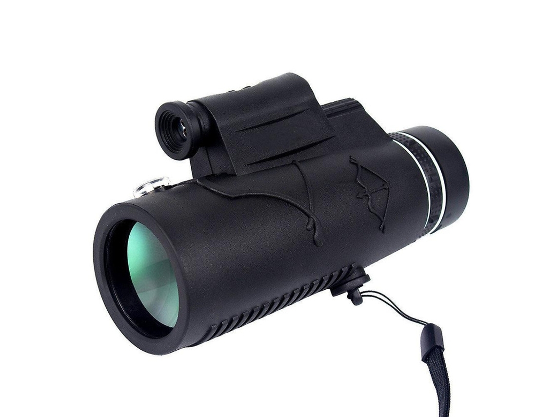 Telescopio monocular multifunción Bak-4 de 12x50 con prisma de gran aumento y enfoque ajustable con linterna, ideal para acampar, viajar y observar animales.