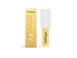 Lente de sombra de ojos líquida con purpurina amarillo dorado