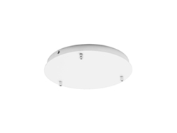 Rosetón de techo Alice IP20 redondo de metal blanco para luminarias suspendidas, base de techo moderna, conexión de 3 orificios, fácil instalación Gea Luce