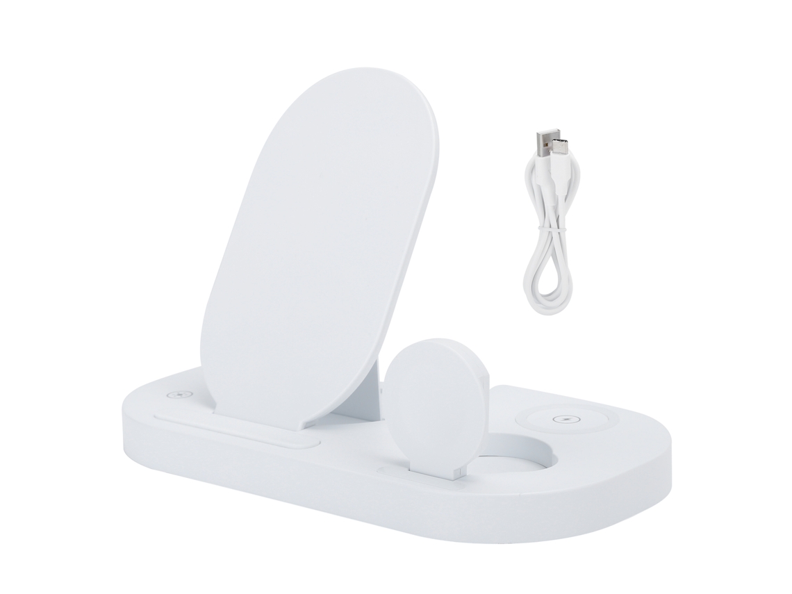 Cargador Inalámbrico 3 En 1, Soporte Plegable, Estación De Carga Rápida Para Teléfono, Reloj Y Auriculares Ios