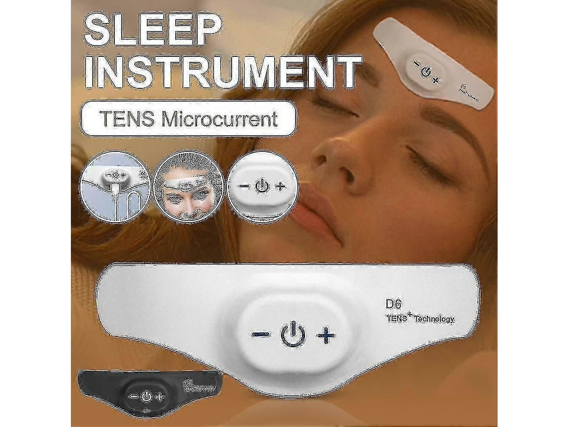 Dispositivo para aliviar la migraña, el insomnio y los problemas del sueño, dispositivo de microcorriente TENS para ayudar a dormir, masajeador de cabeza para aliviar el dolor.