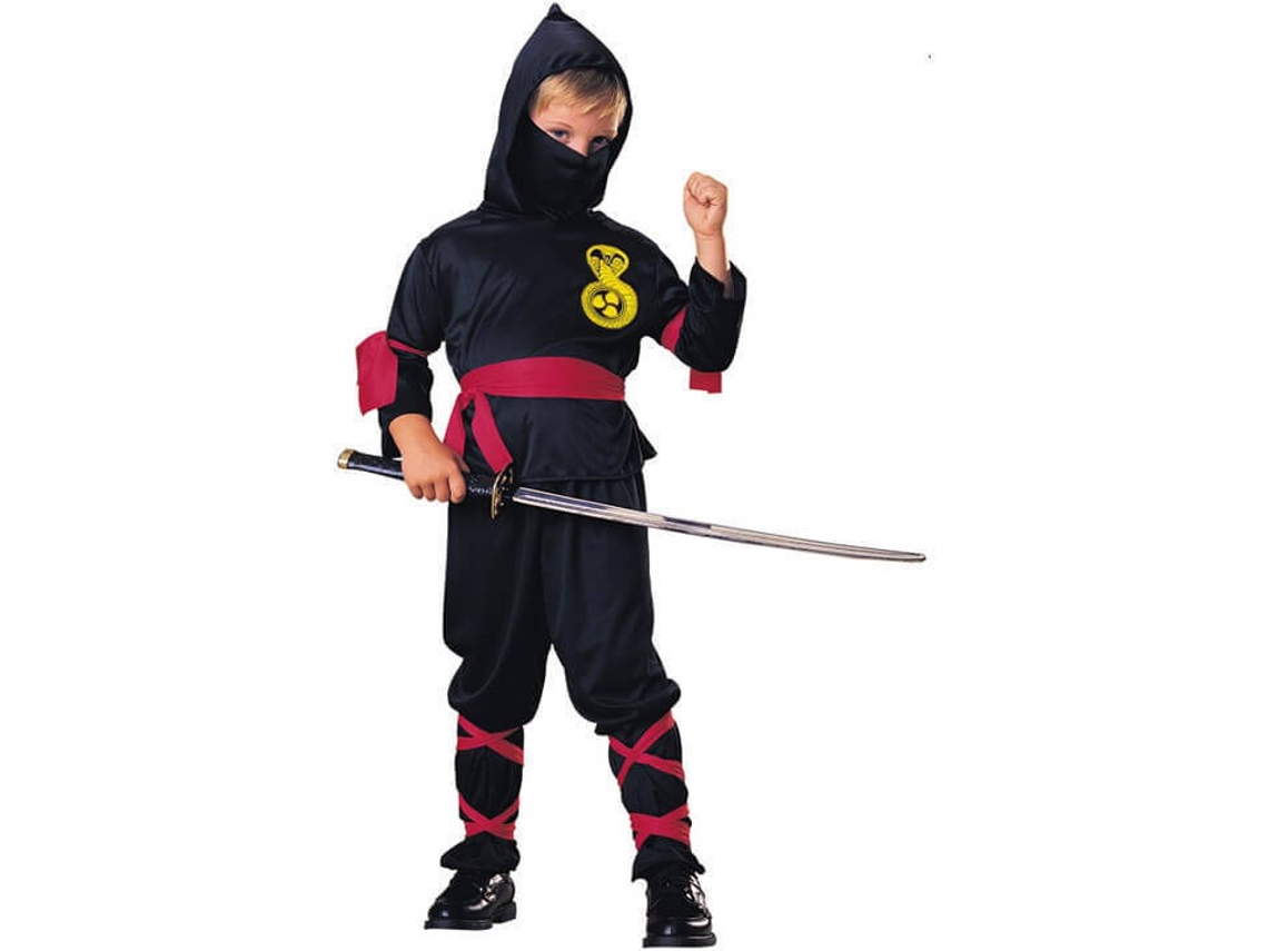 Disfraz de Niño DISFRAZZES Ninja Negro (Talla: 8 a 10 años)