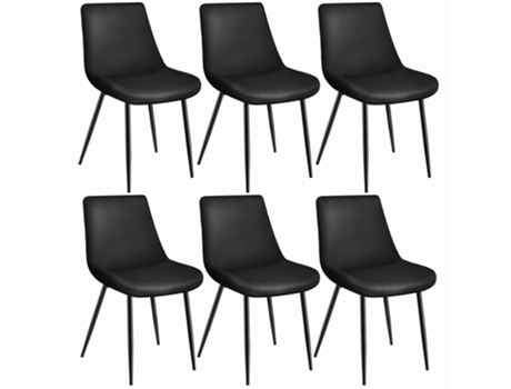 6 sillas de comedor Monroe aterciopeladas TECTAKE 59 x 48 x 82.5 cm