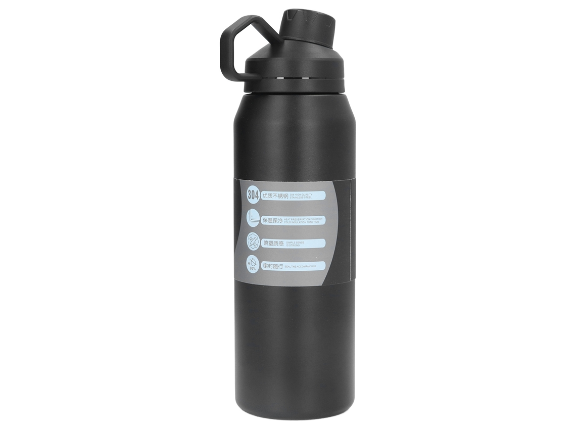 Botella De Agua Reutilizable De Acero Inoxidable 304 De 1000 Ml Con Aislamiento Térmico Para Gimnasio Y Actividades Al Aire Libre.