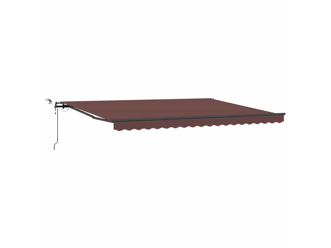 Maison Exclusive - Toldo Retráctil Automático Con Luces Led Burdeos 450x300 Cm
