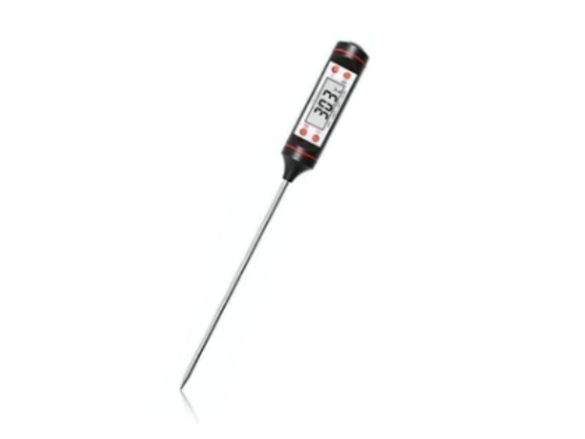 Termómetro Digital De Acero Inoxidable Con Sonda Para Medir La Temperatura De La Carne Y Otros Alimentos En La Cocina.