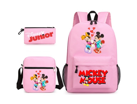 KOHREE Conjunto de tres piezas de mochila escolar para estudiantes de Mickey Mouse