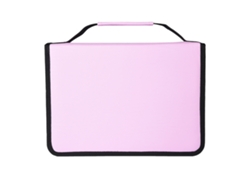 Estuche Lápices Grande Capacidad Cuero Pu Cremallera Mochila Larga Manija Rosa