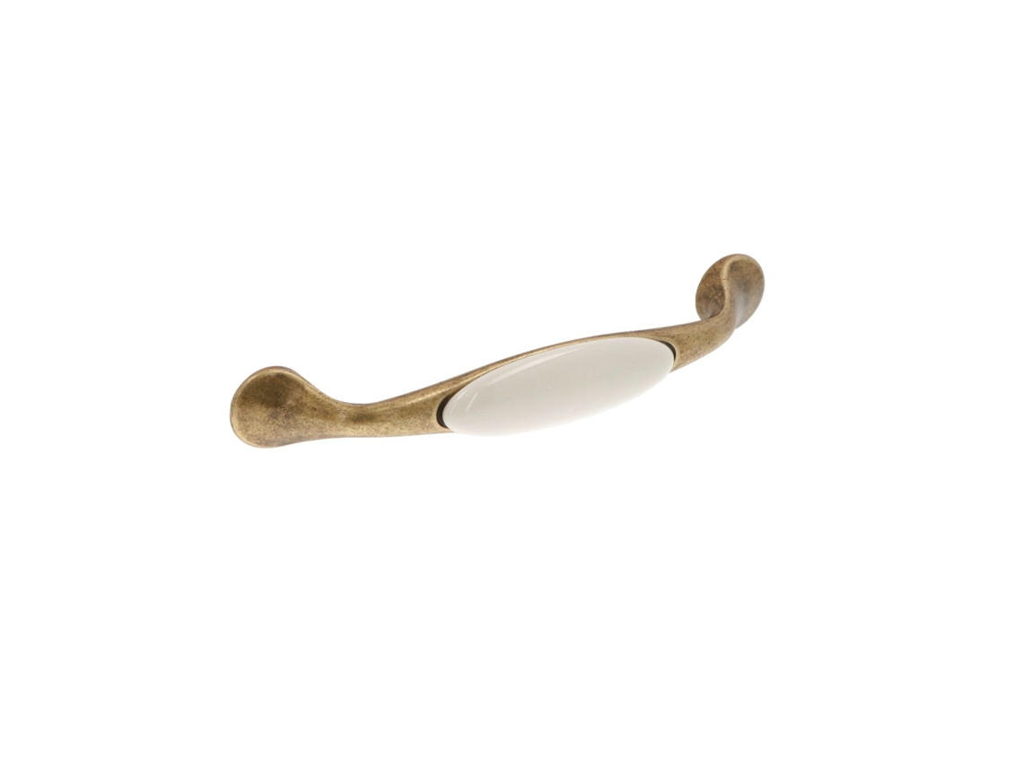 Tirador Para Mueble De Zamac Y Porcelana Distancia Entre Centros 128mm Florencia Antigua Lote De 25