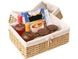 Cesta para pan, cesta rectangular tejida para servir, juego de almacenamiento rústico hecho a mano, Gokoco
