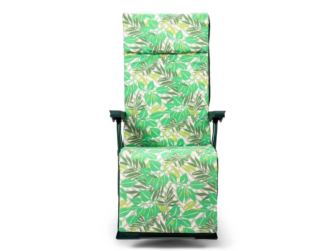 Tumbona Plegable De Jardín Solenny Regulable Acolchada 76x60x108 Cm 5 Posiciones Con Cabezal Anatómico