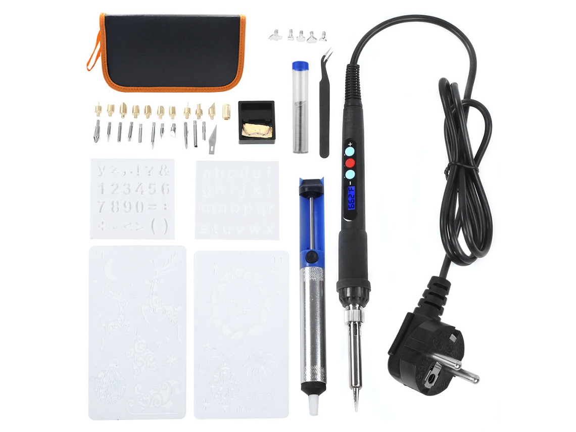 Kit De Soldador Eléctrico De 60 W, 39 Piezas, Con Temperatura Ajustable De 200 A 500 ℃, Accesorios Para Soldadura.