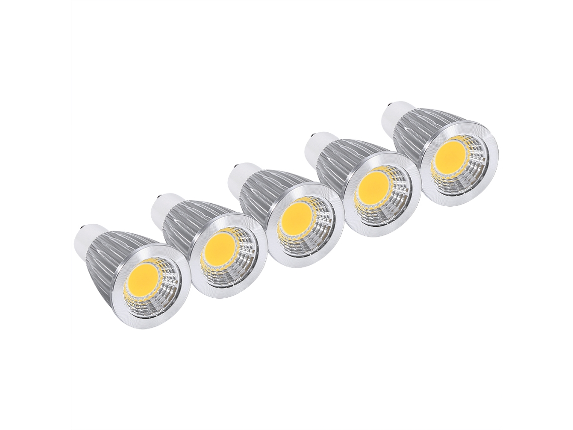5 bombillas LED GU10 de 7 W, superbrillantes, blanco natural, focos COB Truyuety
