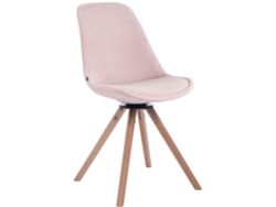 Silla Troyes Rund En Terciopelo rosa/natura CLP