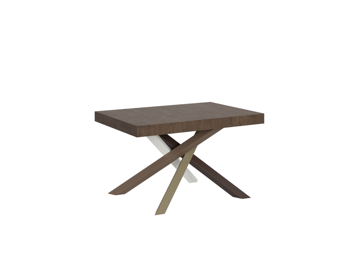 Mesa Extensible 120/380x90 Cm Volantis Nogal Patas Multicolor 4/c Itamoby