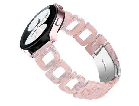 Correa de acero inoxidable hebilla forma de D para Samsung Galaxy Watch4 Active 40mm/44mm/Watch4 Classic 42mm/46mm/Watch 5 40mm/44mm - rosa claro t...