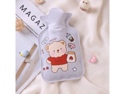 Adorable bolsa de agua caliente de peluche de dibujos animados, material de PVC, calentador abdominal portátil no eléctrico Stelasplen (350 ml)
