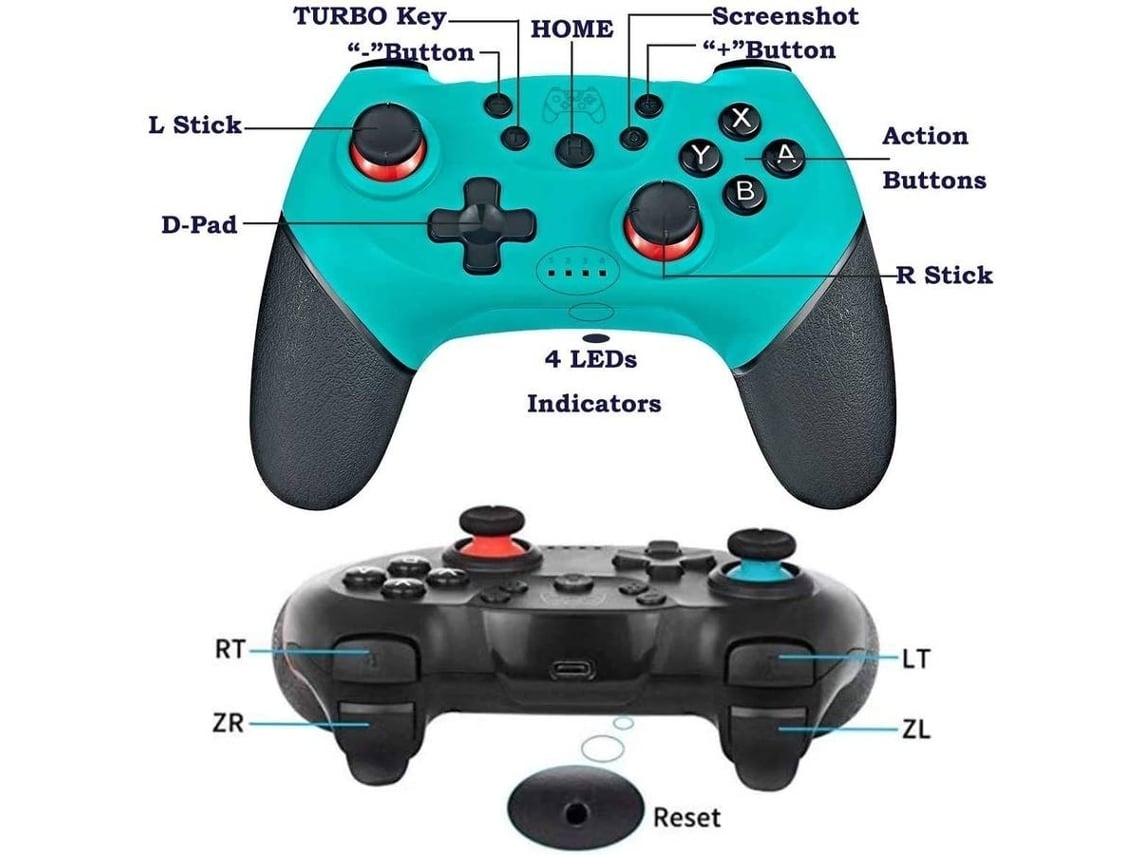 Wireless Controller For Switch YIZHOOD Bluetooth Wireless Switch Pro Controller Gamepad Joypad Joystick Unterstützt Sensor 6 Gyro Axis Tur YIZHOOD