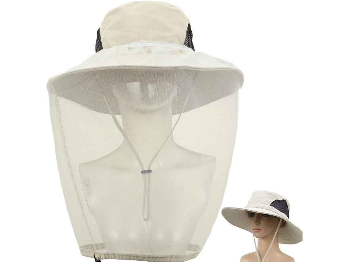 2026-2 Paquete Gorros Con Red Anti-mosquitos Y Visera Removable Para Senderismo Pesca Jardinería