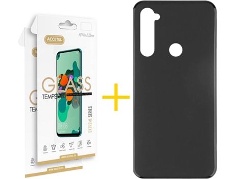 Kit Funda + 2 Protectores de Pantalla Xiaomi Redmi Note 8 ACCETEL Liso (Transparente)
