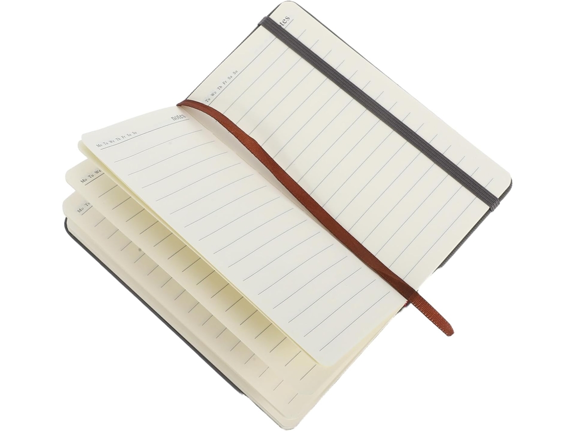 Libreta de bolsillo pequeña con cierre elástico, tapa dura, páginas interiores, ideal para viajes y trabajo, Gokoco