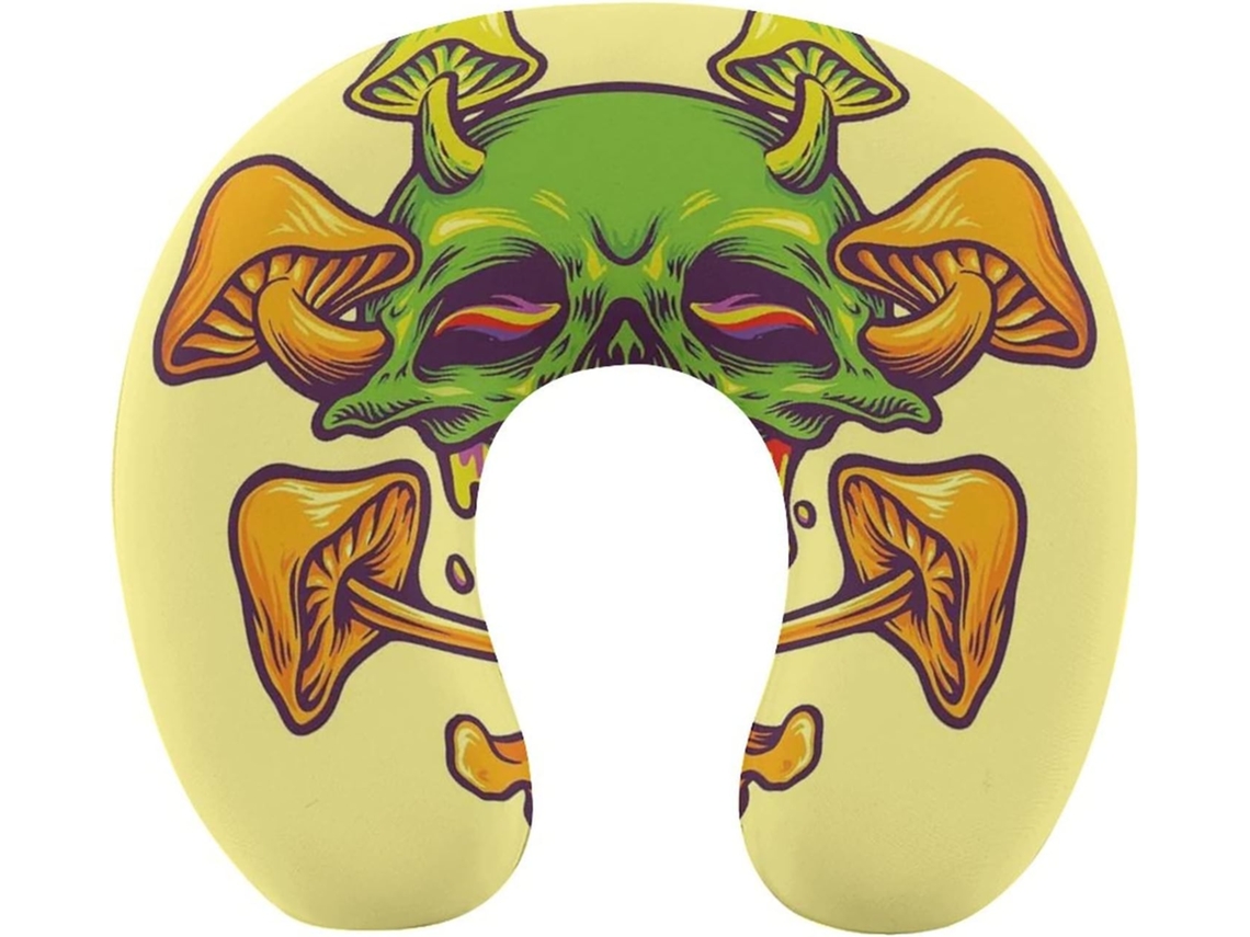 Almohada Viaje Diseño Calavera Espuma Viscoelástica Viscoelástica Fácil Relajación Cómodos Familia.brfácil