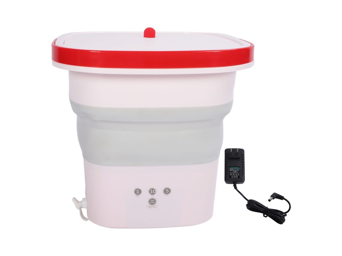 Lavadora Plegable Portátil De 6 Litros Con Mini Cesta Y Generador De Iones Negativos Para Caravanas, Viajes Y Uso En Apartamentos.