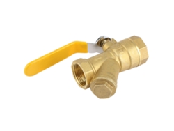 Válvula De Bola Tipo Y De Latón Con Filtro, Rosca Hembra Bspp De 3/4", Para Agua Y Gas Natural.