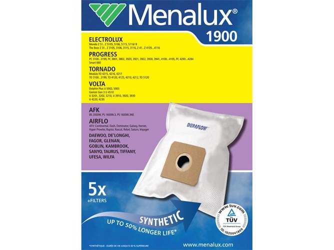 Bolsas Para Aspirador menalux 1900 5 unidades pack de y 2 filtros ariete diablo fagor vce2000 taurus panamera ufesa activa