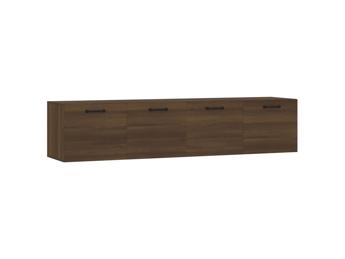 Conjunto de 2 armarios de pared 60x36,5x35 cm Madera procesada Marrón MAISON EXCLUSIVE